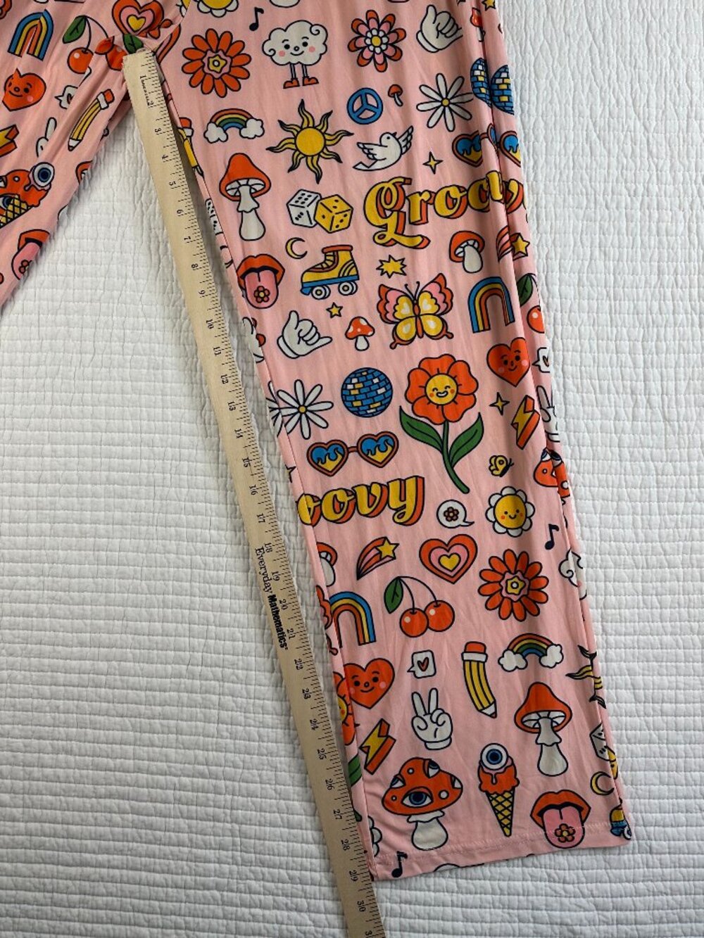 Brief Insanity Pink Groovy Hippie Lounge Pajama Pants Women's Size Large NWT - Picture 9 of 11